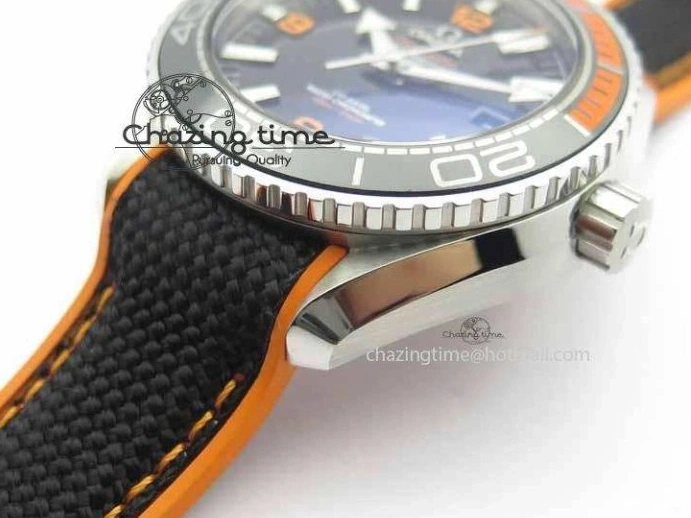 0417 Resilient Planet Ocean 2016 43.5mm SS OM 1:1 Best Edition Black Dial On Black Nylon Strap A 8167